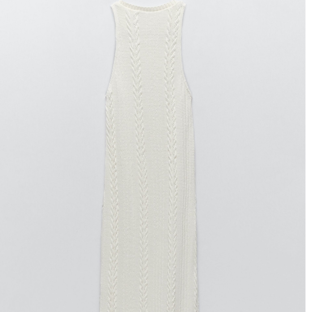 ZARA CABLE KNIT SWEATER DRESS - Picture 3 of 6